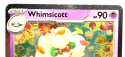 Pokemon Whimsicott Cosmos Holo w/Galaxy Swirl + FREE extra Rare card! - Image 2