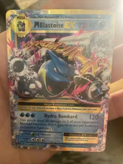 Pokemon TCG Mega M Blastoise EX Evolutions Holo Ultra Rare Card 22/108 - Image 2