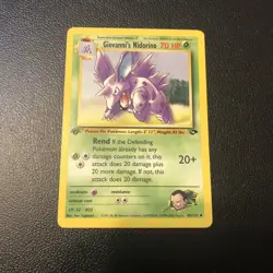 Giovanni's Nidorino 45/132 Gym Challenge 1st First Edition Pokemon Card NM - Image 1