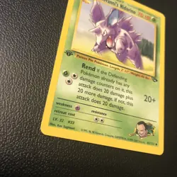 Giovanni's Nidorino 45/132 Gym Challenge 1st First Edition Pokemon Card NM - Image 2