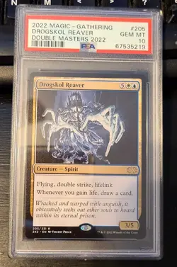 PSA 10 MTG Drogskol Reaver - Double Masters 2022 Magic Card # 205 - Image 1