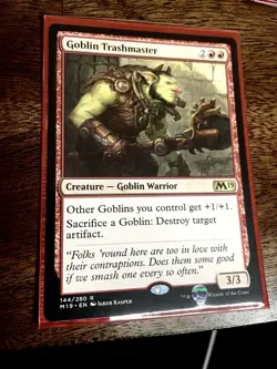 Goblin Trashmaster Core Set 2019 Rare Regular Red Creature 144/280 - Image 1