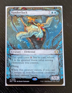 SUNDERFLOCK Showcase Rare Lorwyn Eclipsed Near Mint MTG - Image 1
