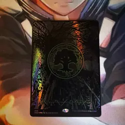 MTG 1x OIL SLICK RAISED FOIL Forest 369 Phyrexia All Will Be One Magic the x1 NM - Image 1