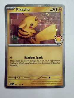 Pokemon Tcg Pikachu 051/162 Pokemon Day 2026 Promo Stamped - Image 1