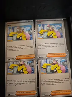 Pokemon TCG x4 Iono 185/193 Paldea Evolved Uncommon Trainer Playset MINT FRESH - Image 1