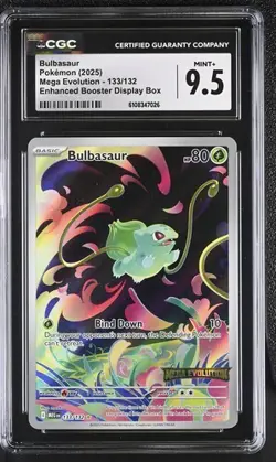 Bulbasaur *CGC 9.5* Illustration Rare *Mega Evolution Stamp* #133 *2025* Pokemon - Image 1