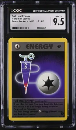 2000 Pokemon Rocket Full Heal Energy 1st Edition 81/82 PSA CGC 9.5 - Image 1