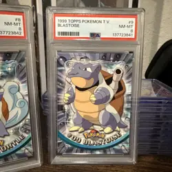 1999 Topps Pokemon TV Complete Set of Squirtle, Wartortle, and Blastoise PSA 9-8 - Image 4