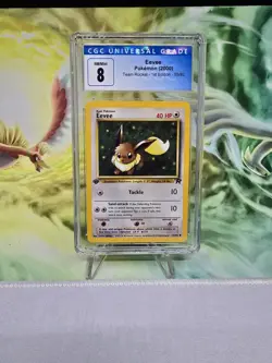 2000 Pokemon Team Rocket 1st Edition #55 Eevee CGC 8 NM mint+ TCG - Image 1