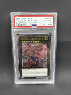 2012 Yu-Gi-Oh! 1st Edition Neo Galaxy Photon Dragon Ultimate Rare EN041 PSA 10 - Image 1