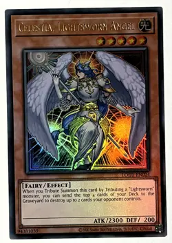 Yugioh Celestia, Lightsworn Angel LODT-EN024 Ultra Rare 1st Ed LP - Image 2