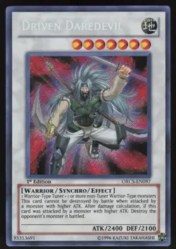 Driven Daredevil ORCS-EN097 Secret Rare 1st Edition Yu-Gi-Oh - Image 1