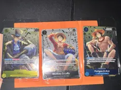 One Piece Tin Pack Set Vol 2 Luffy P075 Sabo P073 Ace P074 Promos Sealed English - Image 1