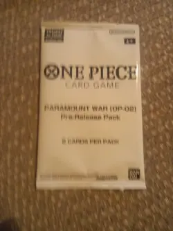 One Piece TCG Paramount War [OP-02] PRE-RELEASE Pack Sealed English - Image 1