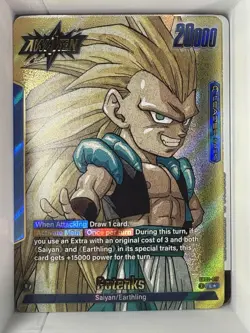 Gotenks SB02-017 Gold Leader Manga Booster 02 Dragon Ball Card English - Image 1