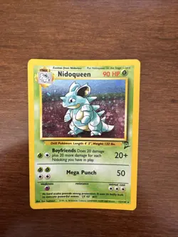 Pokemon Nidoqueen TCG Holo Unlimited Rare Card 12/130 Base Set 2 - Image 1