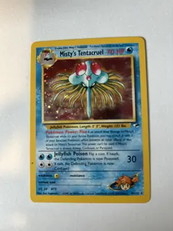 Pokemon TCG Misty's Tentacruel Holo Rare Card 10/132 Gym Heroes - Image 1