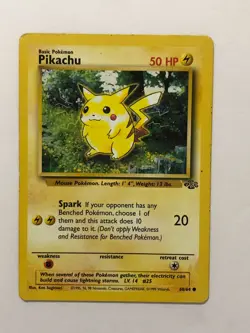 Pokemon Card Jungle Set Pikachu 60/64 Moderately Played - Image 1