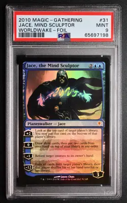 MTG 2010 WORLDWAKE Jace, the Mind Sculptor FOIL MINT PSA 9 - Image 3