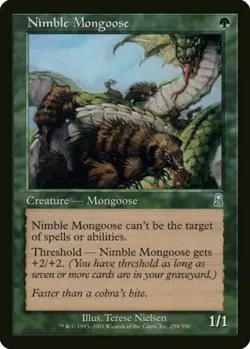 Nimble Mongoose Odyssey Near Mint NM MTG Magic the Gathering DNA GAMES - Image 1