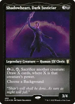 [MTG] Shadowheart, Dark Justiciar (Foil) (Foil Etched) (499) (CLB) NM - Image 1