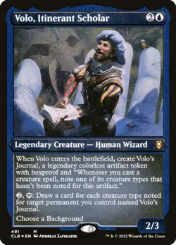 [MTG] Volo, Itinerant Scholar (Foil) (Foil Etched) (491) (CLB) NM - Image 1