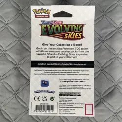 Pokemon TCG Sword & Shield Evolving Skies 3 Booster Pack Hanger Box - Sealed - Image 2