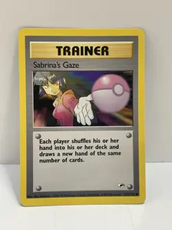 Pokemon WOTC TCG Vintage Sabrina's Gaze 125/132 Gym Heroes Regular LP - Image 1