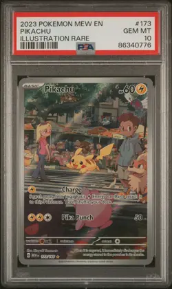 Pikachu #173 PSA 10 Gem Mint - 2023 Pokemon 151 Illustration Rare - Mew EN-151 - Image 1