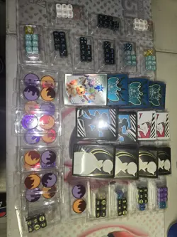 Pokemon TCG Accessories Lot Of Dice, Damage Counters, Sleeves - Image 1