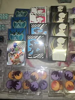 Pokemon TCG Accessories Lot Of Dice, Damage Counters, Sleeves - Image 4