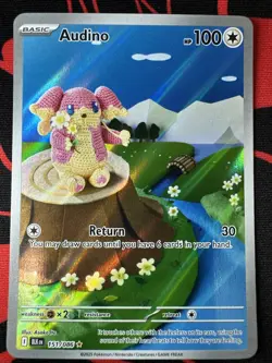 Audino 151/086 IR Pokemon TCG SV Black Bolt Illustration Rare Near Mint - Image 1