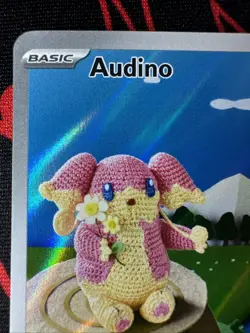 Audino 151/086 IR Pokemon TCG SV Black Bolt Illustration Rare Near Mint - Image 3