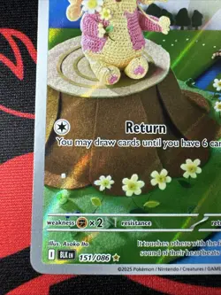 Audino 151/086 IR Pokemon TCG SV Black Bolt Illustration Rare Near Mint - Image 4