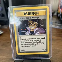 Imposter Oak's Revenge 76/82 Team Rocket Regular 1999 Pokemon 1st Edition - Image 1