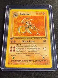 Pokemon Fossil 1st Edition - Kabutops (Non-Holo) 24/62 - 1999 Rare - Image 3