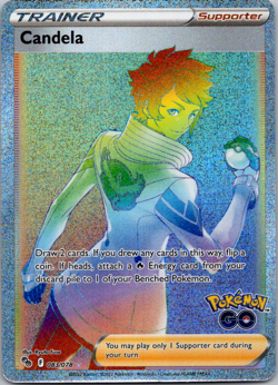 Pokemon TCG - Candela - 083/078 - Pokemon GO Rainbow Holo Secret Rare - NM/M - Image 1