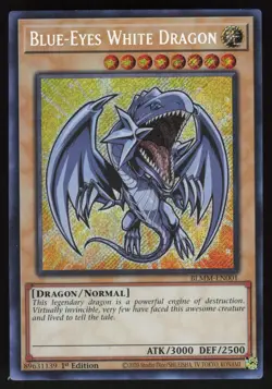 Blue-Eyes White Dragon BLMM-EN001 Secret Rare 1st Edition Yu-Gi-Oh - Image 1