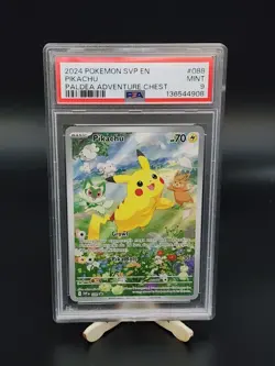 Pokemon Pikachu TCG SVP 88 Black Star Promo Holo Card Full Art PSA 9 MINT - Image 1