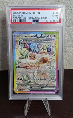 Pokemon TCG Prismatic Evolutions Eevee EX Card SIR 167/131 PSA 9 - Image 1