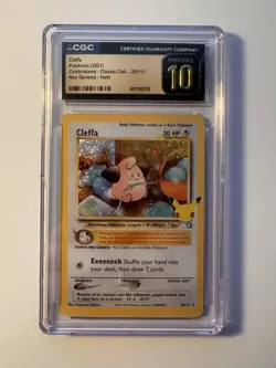 CLEFFA Pokemon Card - 2021 Celebrations Classic Coll. - 20/111 - CGC 10 Pristine - Image 1
