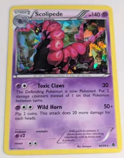 Pokemon Card CRACKED ICE Holo Scolipede 40/98 BW Emerging Powers 2011 MP - Image 1