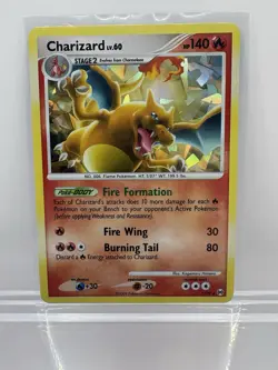 Pokemon TCG Charizard 1/99 Platinum Arceus Cracked Ice Holo Card HP Condition - Image 1