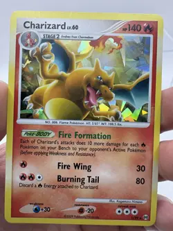 Pokemon TCG Charizard 1/99 Platinum Arceus Cracked Ice Holo Card HP Condition - Image 3