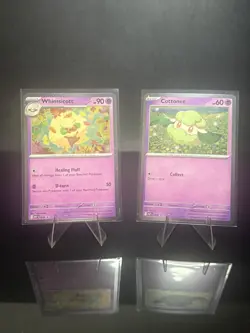 Pokemon Whimsicott + Cottonee MEP 018 019 Phantasmal Flames Promo 2 Card Lot NM - Image 1