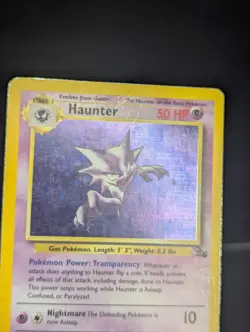 Pokemon TCG Haunter Fossil Unlimited Rare Holo Card 6/62 - MP - Image 3