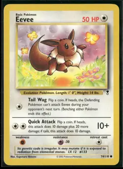 Pokemon - Eevee 74/110 Common Card Legendary Collection LP - Image 1
