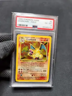 1999 Pokemon Base Set Unlimited Charizard Holo PSA 6 Graded Pokemon Card #004 - Image 1