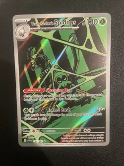 Pokemon TCG Team Rockets Spidops Card 187/182 Destined Rivals NM Condition - Image 1
